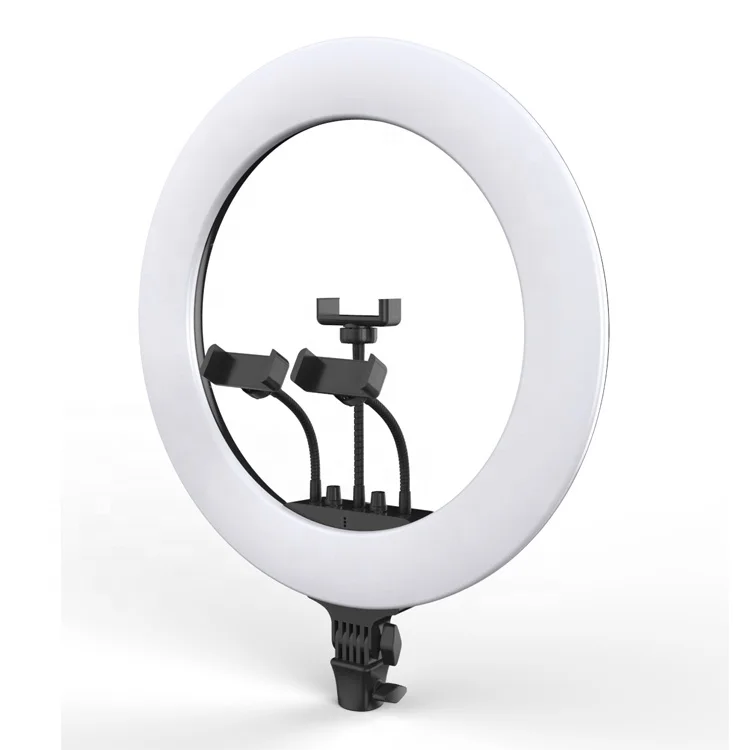 LCD Screen Remote Wireless Control 22 inch ring light with tripod 3 phone holders for or photo YouTube Facebook Live Video
