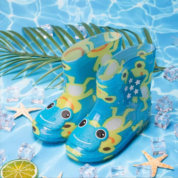 Wholesale Rubber Rainboots Unisex Children PVC Rain Shoes Cartoon Rain Boots For Kids