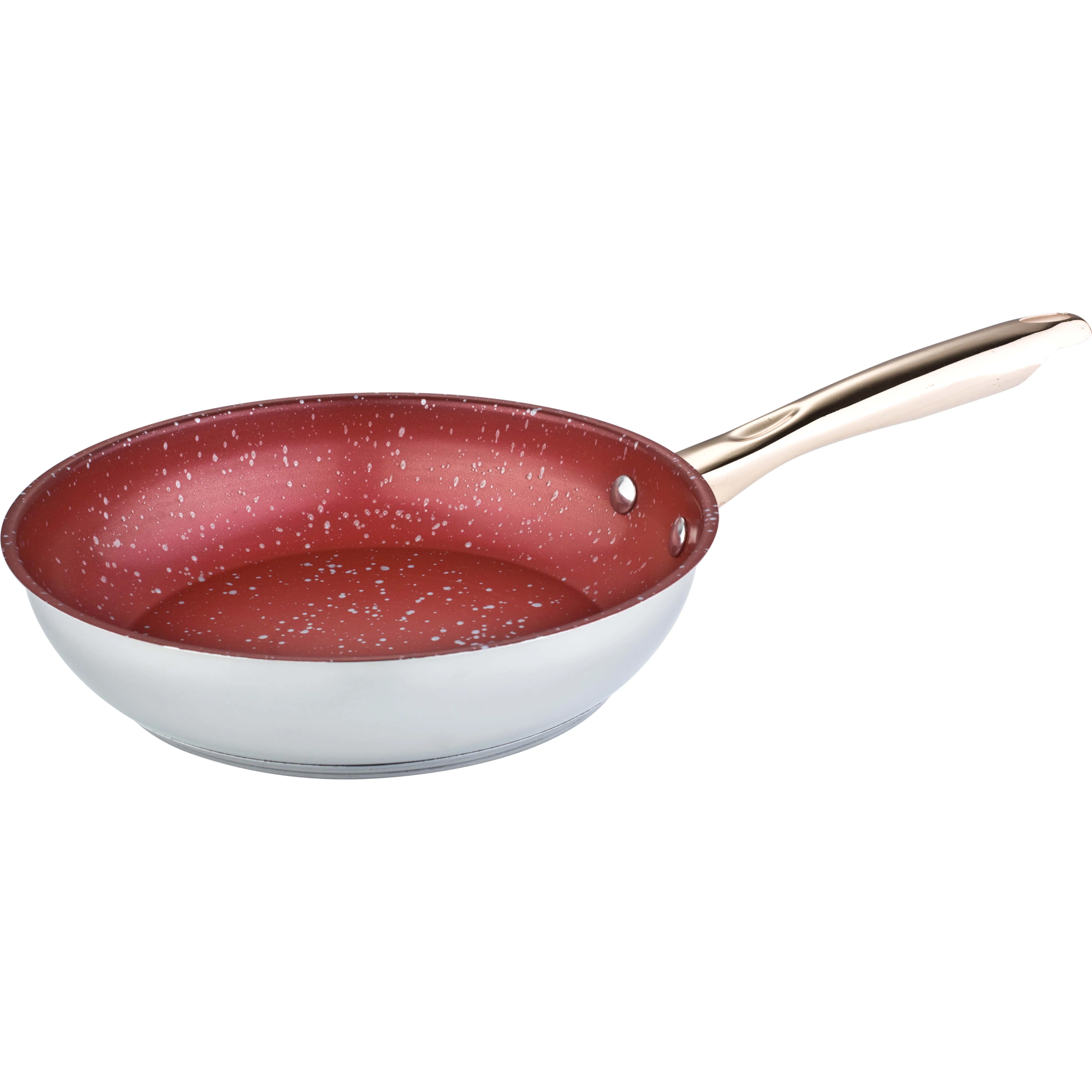 24-26 CM Non-stick Stainless steel Fry pan 201# Capsuled bottom with induction Basic Design