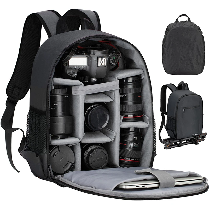 Outdoor Portable Photography Backpack Camera With Rain Cover Anti-Theft Waterproof Camera Bag