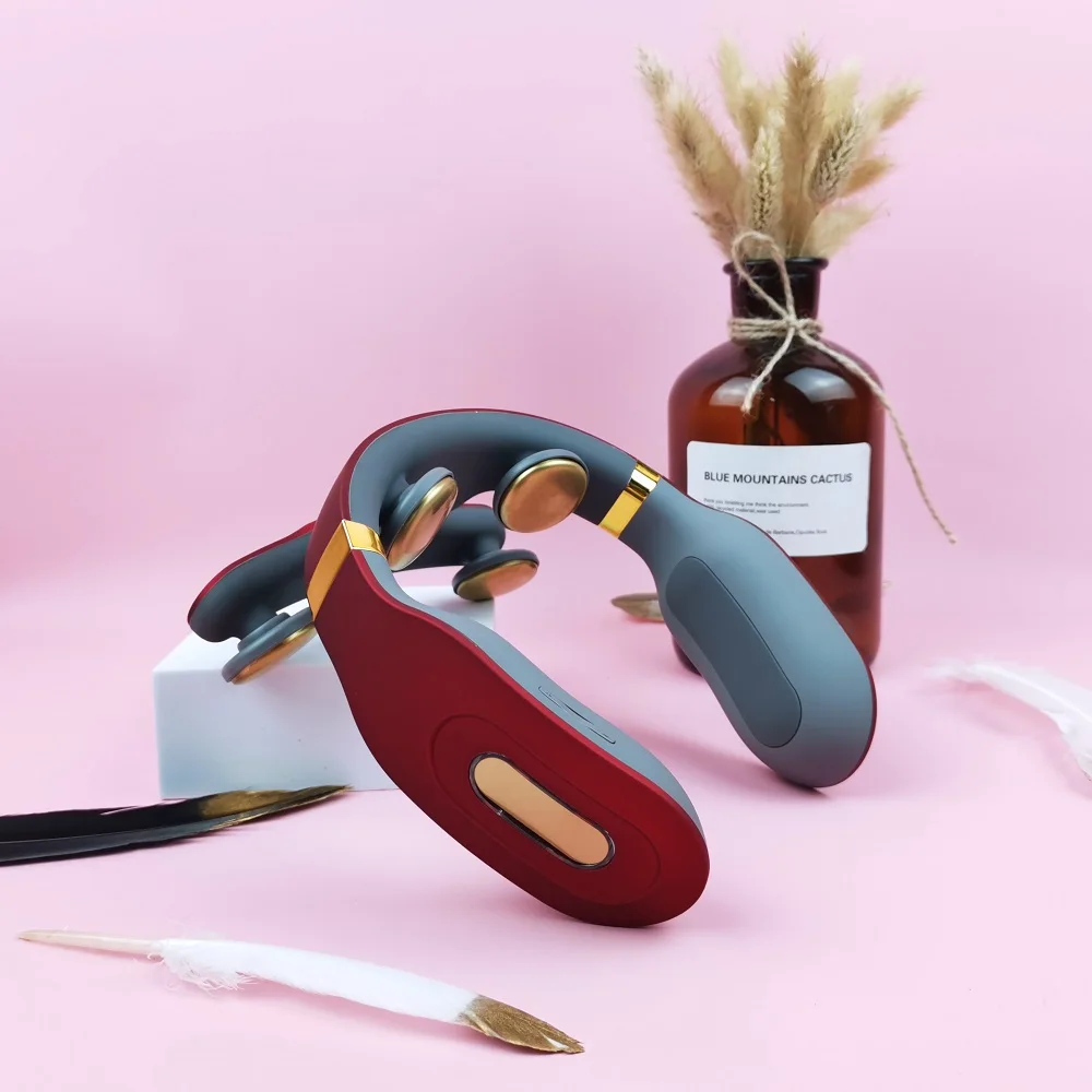 Ems Pulse Massage Instrument Intelligent Cervical Neck Massager With Heat