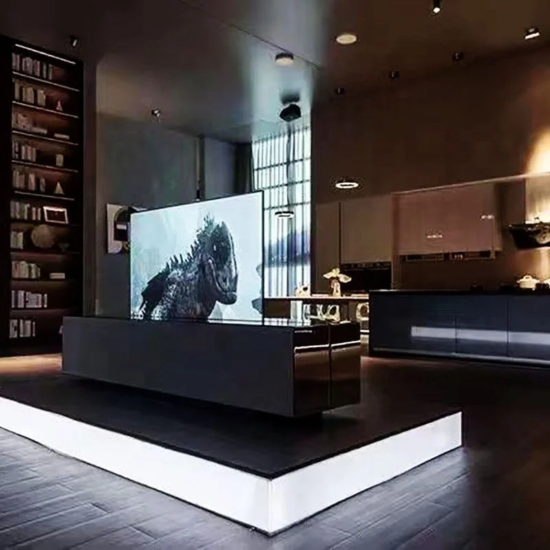 With Electrical lifter 55 Inch Transparent OLED Displays and Interactive Smart OLED Touch Display Screens