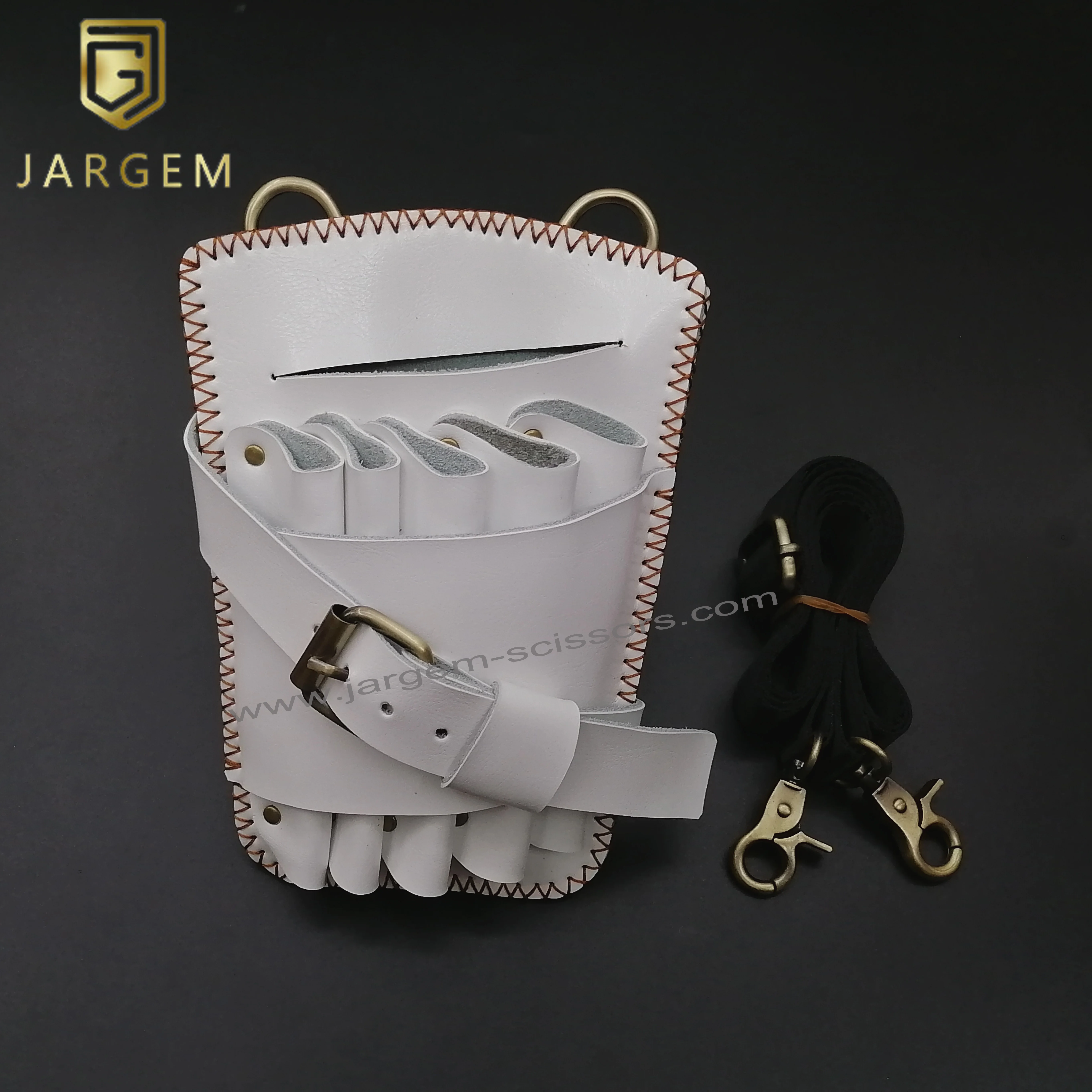 Supply customized hair scissors case leather salon hairdressing barber bag for sale