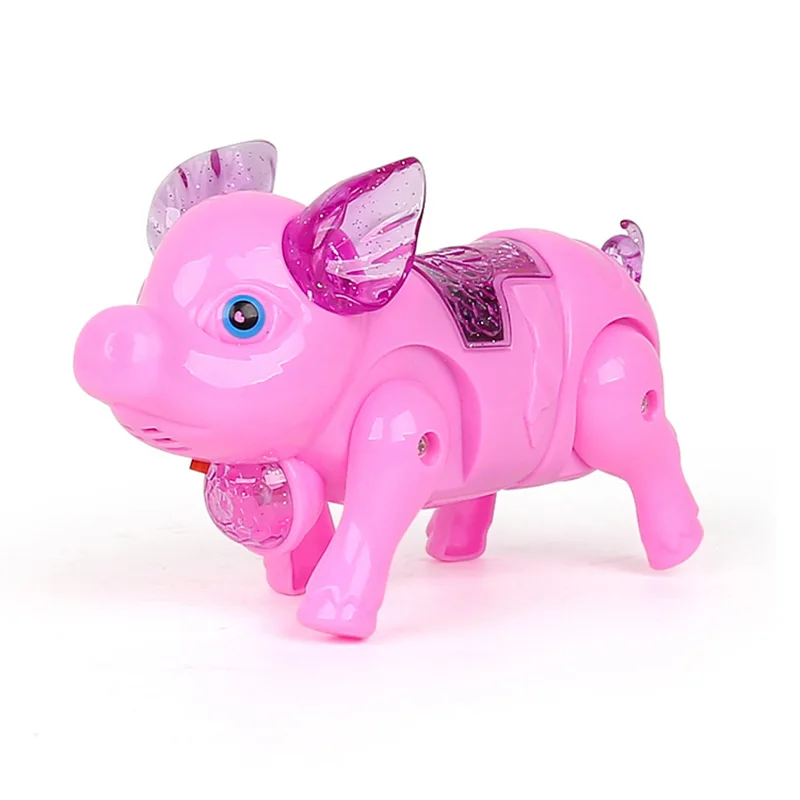 wholesale  lead rope pig light music electric pig pet can run can walk children toy