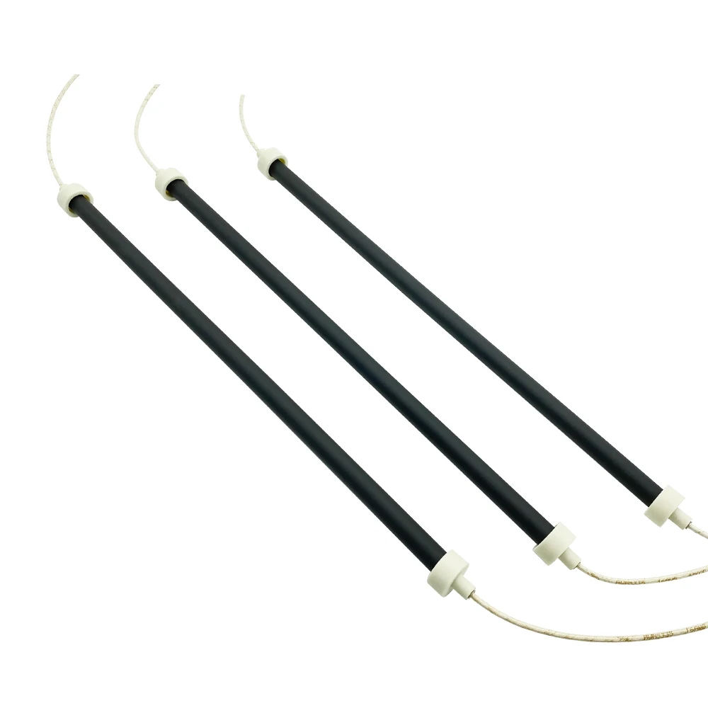 Single tube medium wave infrared heating lamp tube Customized black tube infrared heater lamp