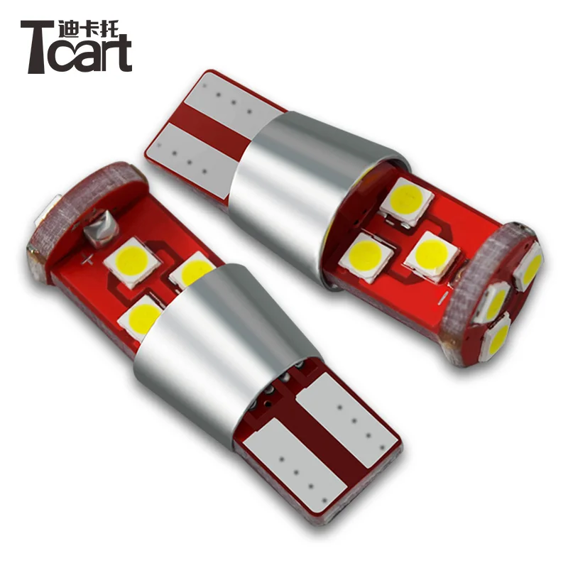 Tcart auto lighting bulb super Bright 12v 168 W5W Wedge 9SMD 3030 Chipsets LED Replacement Bulbs Error Free t10 canbus car led