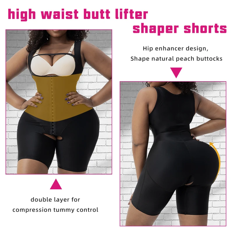 High Compression Garments 45% Spandex Post Op Bbl Shapewear Faja Colombiana Corset Butt Lifter Shaper Bodysuits