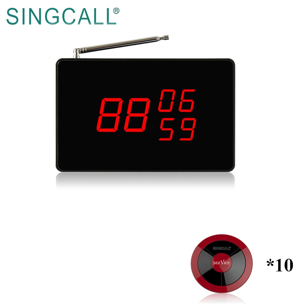 SINGCALL Restaurant Coaster Smart Thin Pager Wireless Guest Paging System