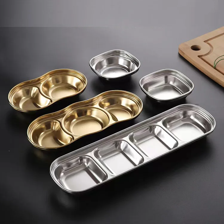 Соевые тарелки для суши уксуса сои из нержавеющей стали 304