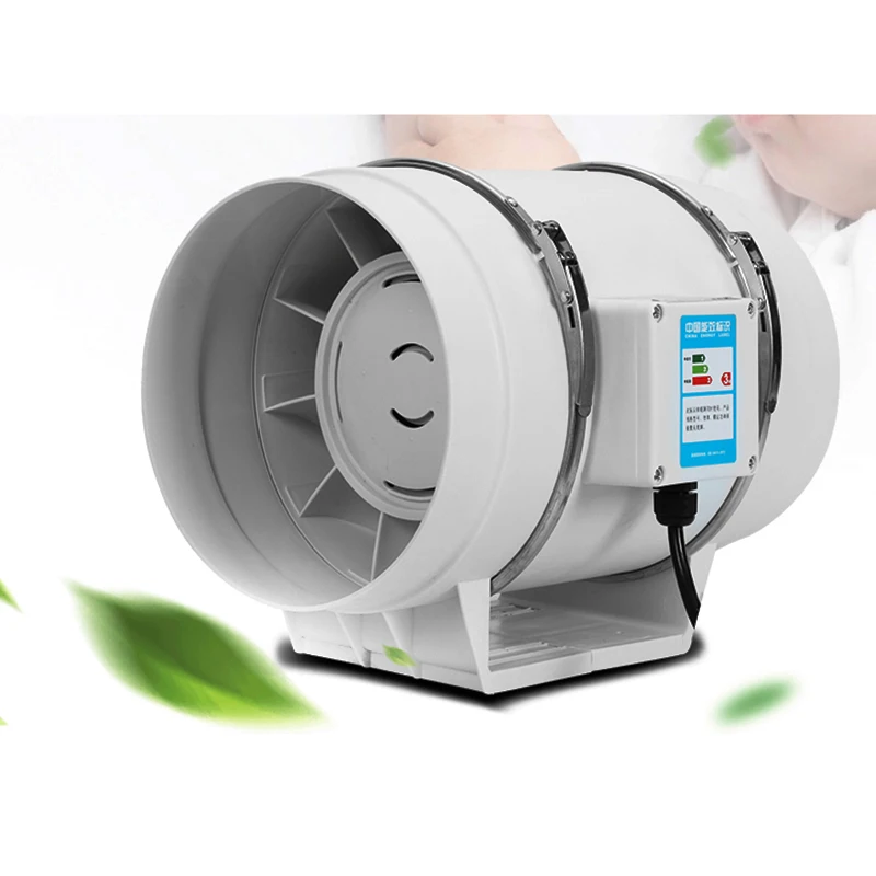 100 150 200mm Circular Strong Pipe Fan 150 Silent Oblique Flow Booster Pipe Axial Flow Bathroom Exhaust Fan For Purging