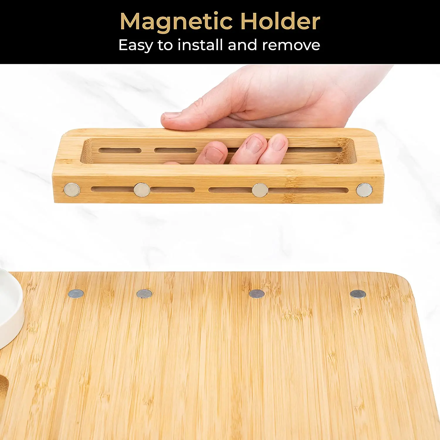 Large Bamboo Cheese Board and Cutlery Set: Charcuterie Board Set, Cheese Tray Platter. Gifts for Family and Friends