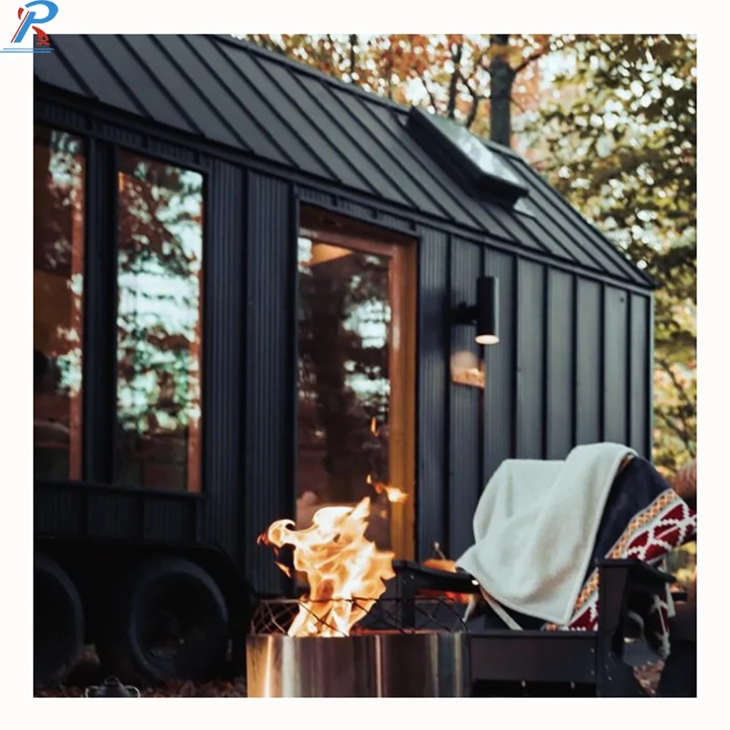 Manufactured Made Prefab Tiny House Home on Wheels Modern Log Cabin Kits Garden Building Prefab House