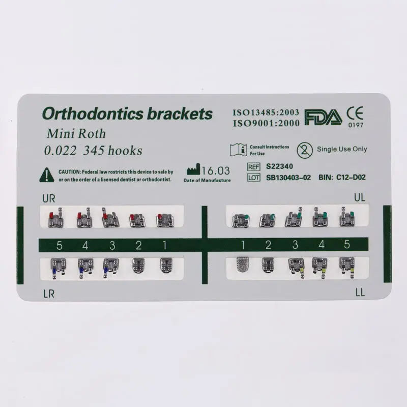 
Orthodontic Mim Mesh Base Bracket with sand blast ( 80 mesh base ) 