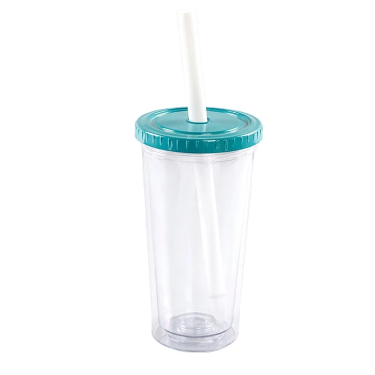 16oz 20oz wholesale clear eco friendly custom kids party drinking reusable boba bubble mike tea plastic cup with straws