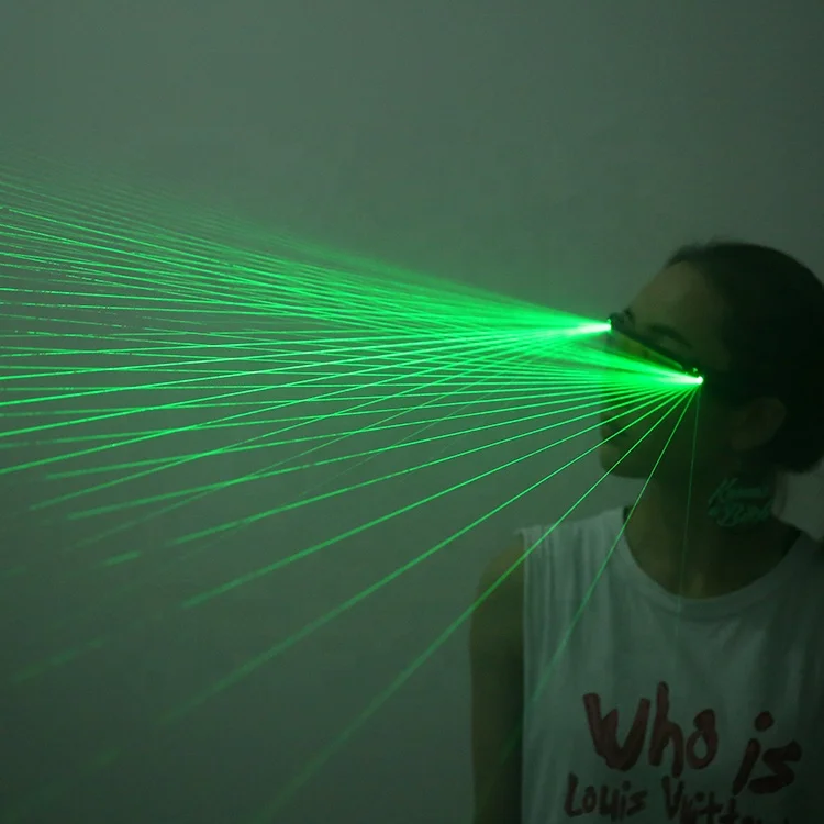 Green multi-point laser glasses bar out wine atmosphere props LED lighting glasses stage performance laser dance show