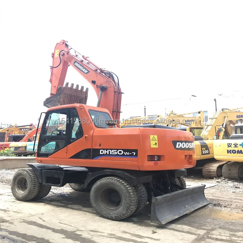  Высокое качество используемом состоянии Низкая цена оригинальный DOOSAN DH150w-7 колесный экскаватор для