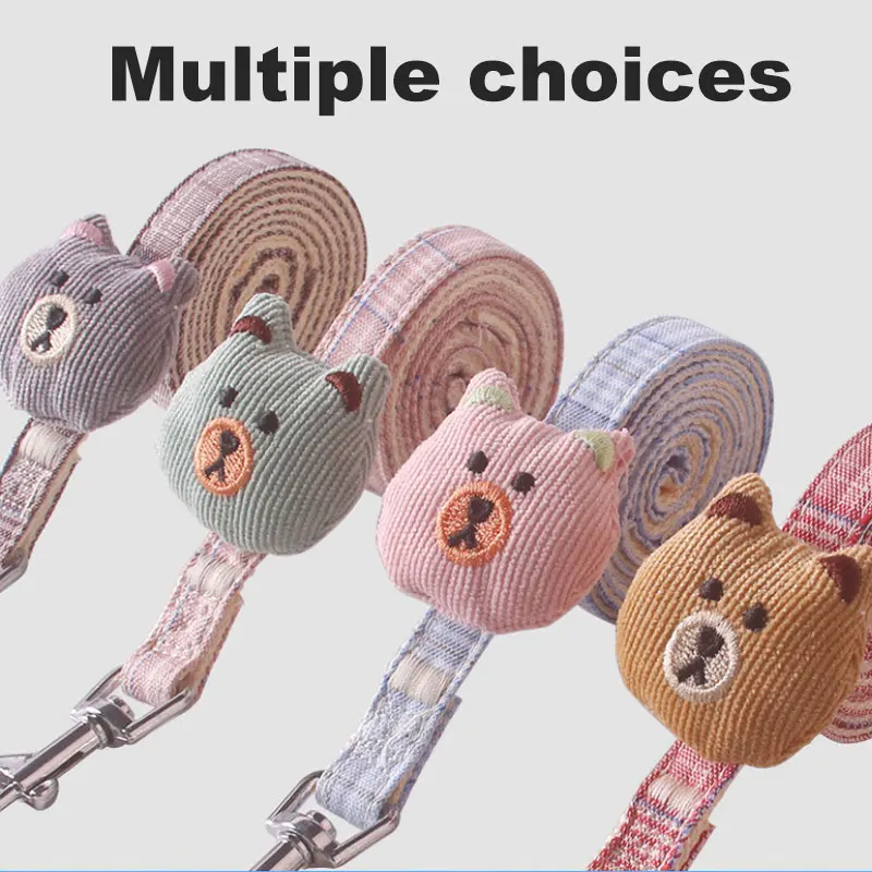 Wholesale dog pet leash cat chest strap adjustable retractable cat chain dog collar and belt cover future collar