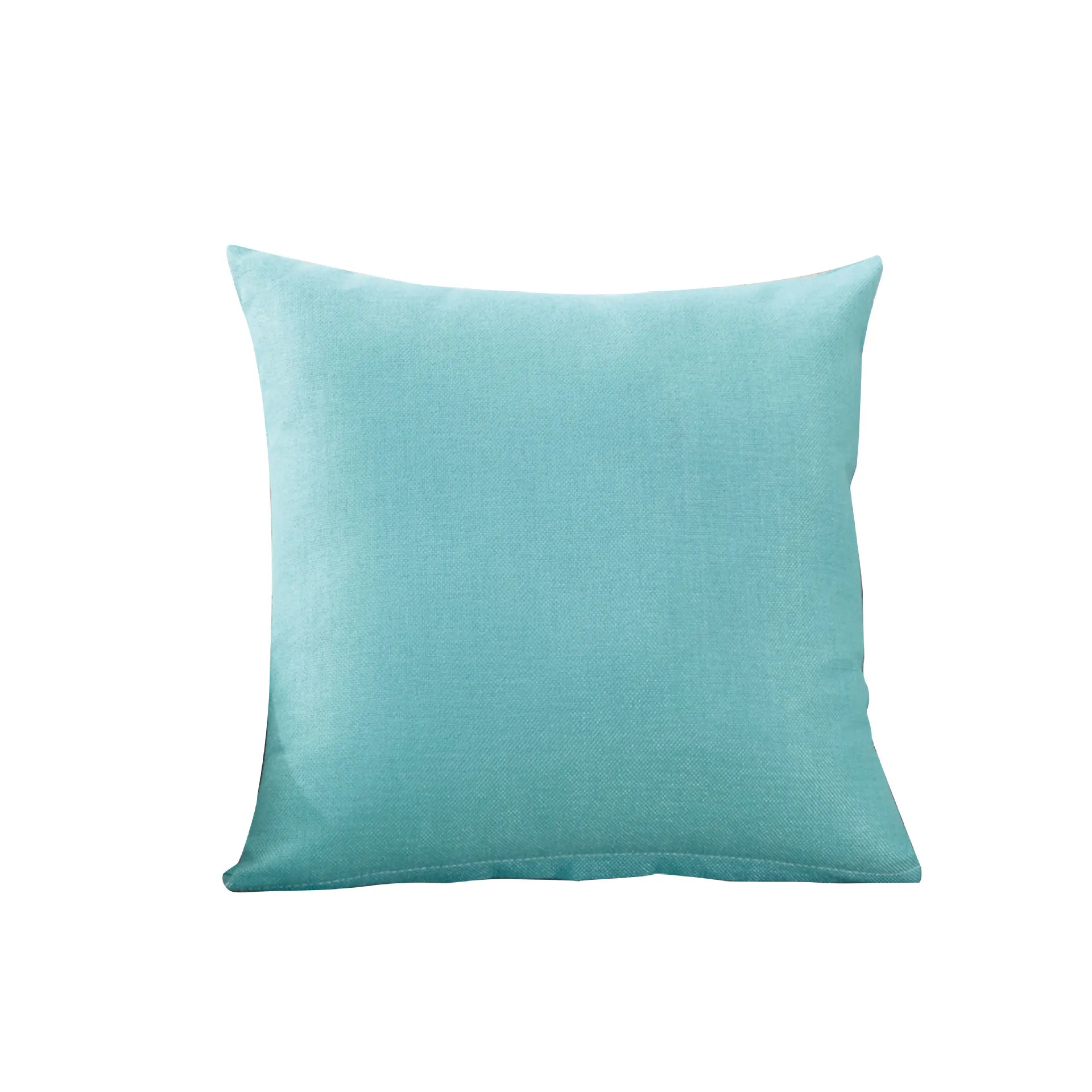 Solid color linen pillow sofa cushion cover pillowcase back office car cushion pillow