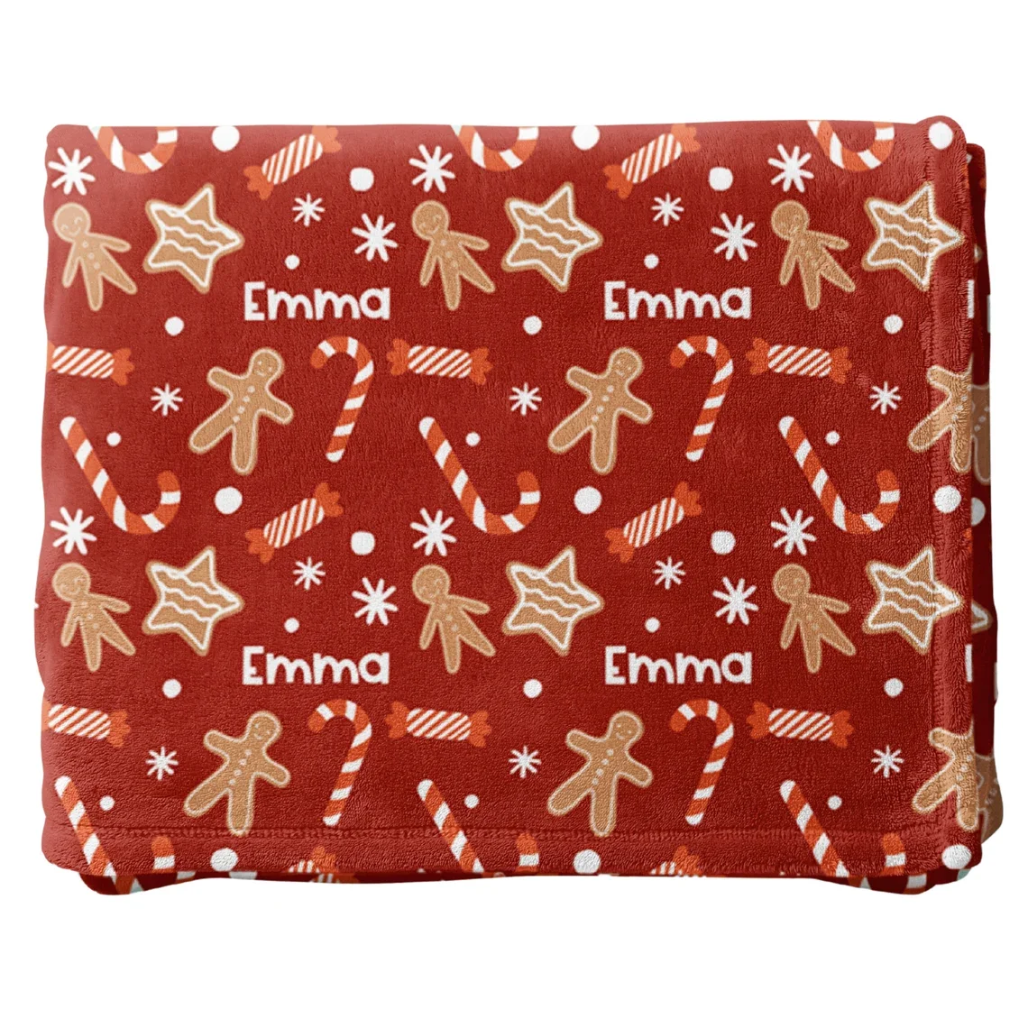 Флисовое одеяло с принтом на заказ рождественское 50x60 доставка 2-3 дня