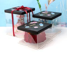 
Box Cake Transparent Costumize Holographic Luxury Cake Boxes Packaging And Bags 