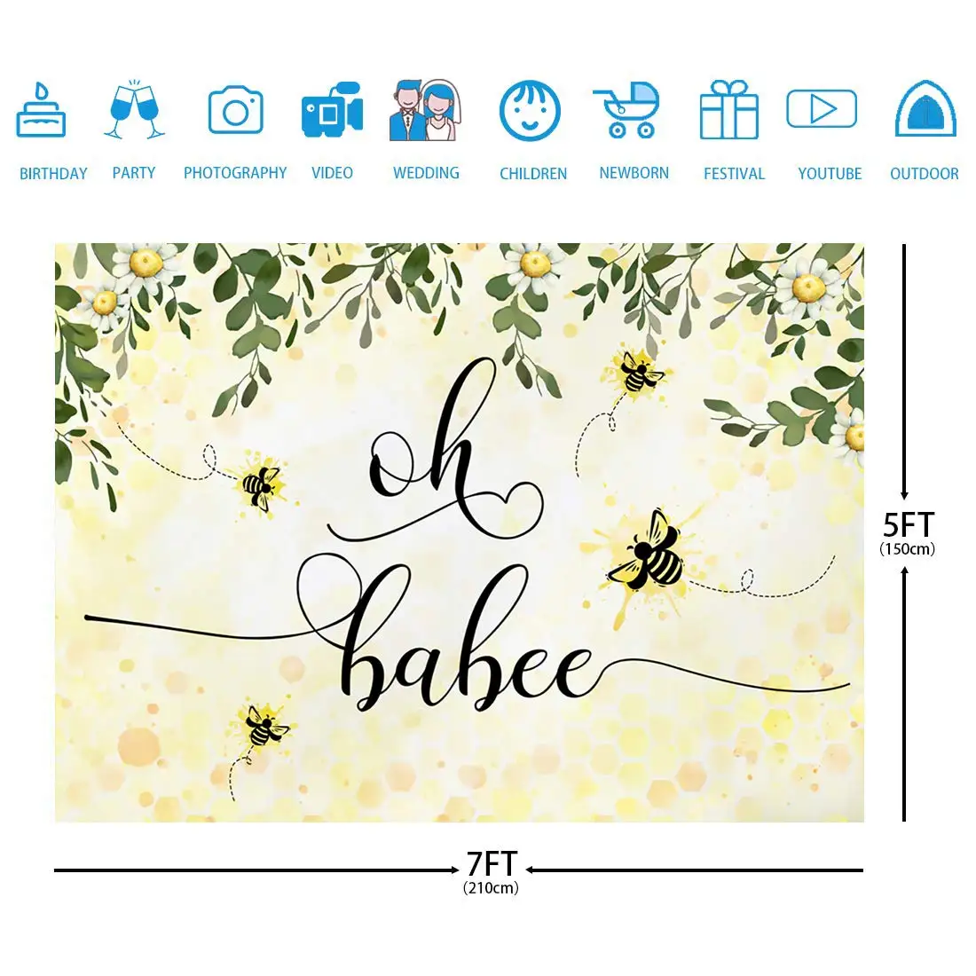 Это для мальчиков и девочек фотография Baby shower фото стенд реквизит баннер Oh Bee тема Shower фон