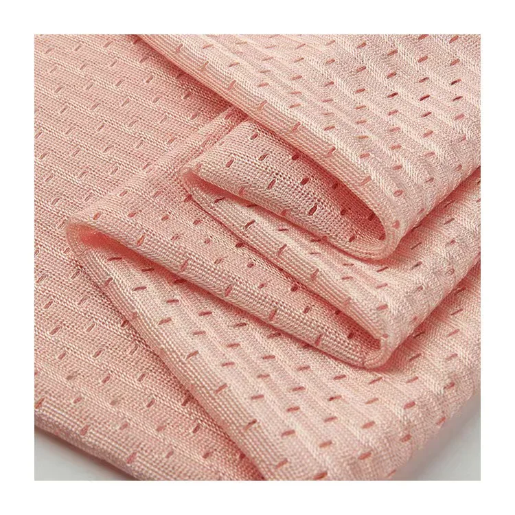 75D luminous birds eye fabric 120g polyester quick-drying breathable hole fabric casual sportswear mesh cloth