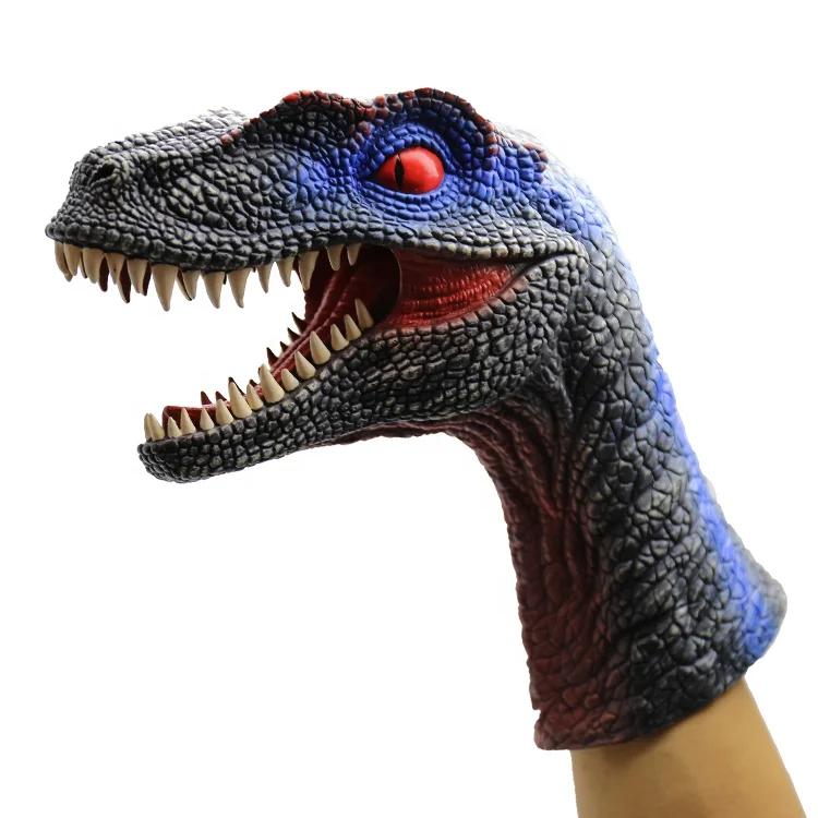  Dropshipping Kidewan New Realistic Animal Hand Puppet Toys T-rex Dinosaur For