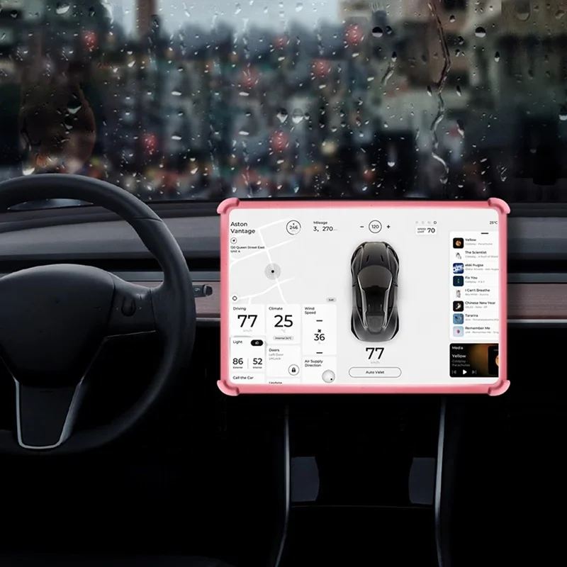 Navigation Gps Car Silicone Screen Protector Case for Tesla Model Y Screen Frame Cover