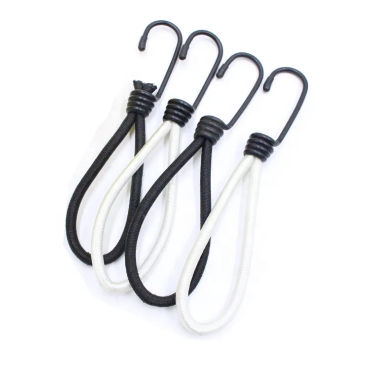 Elastic Rope Heavy Duty 6MM*20CM Bungee Cords with Hooks Superior Latex Heavy Duty Elastic Strapping Tape for Camping, Trucks