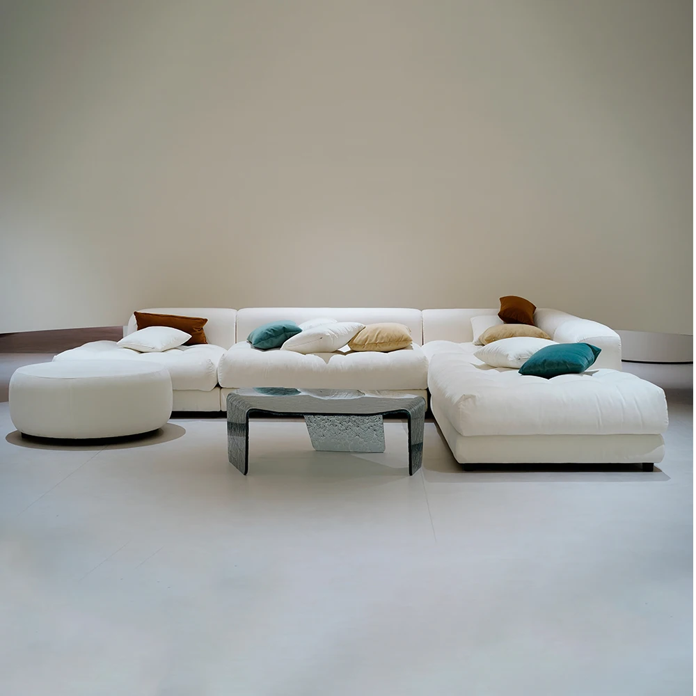 MIGLIO 5792 Low Arm Cloud Sofa Modular Living Room Furniture with Modern Design