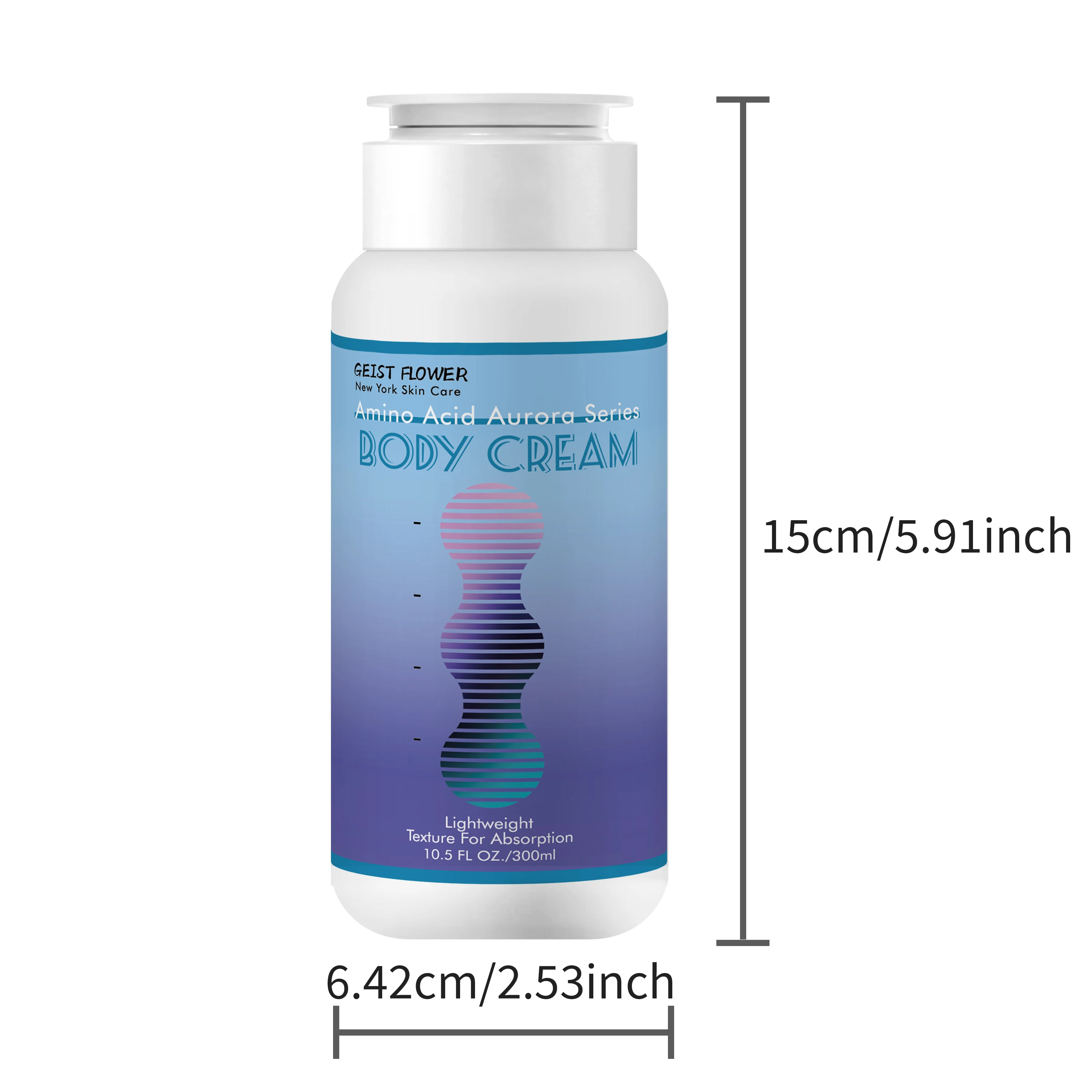 OEM Factory Pure Plant Hyaluronic Acid Amino Acid Aurora Body Lotion Body Cream Private Label Moisturizer