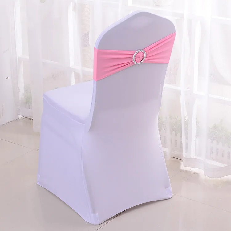 Spandex Chair Cover Bow Tie Wedding Chair Decoration Event Banquet Hotel Use Chair Band Sash