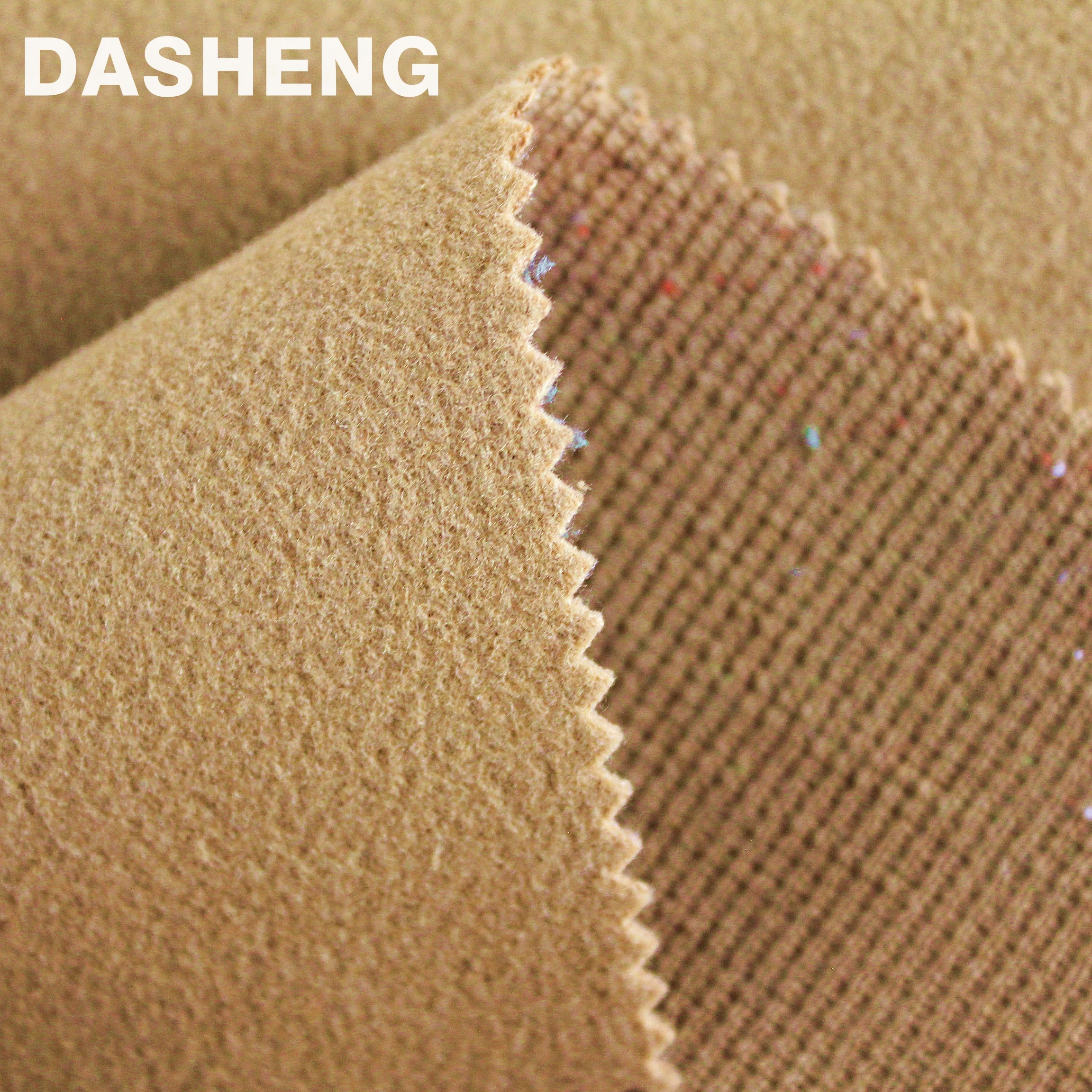 Производство, оптовая продажа, дешевая трикотажная ткань из 100% полиэстера и шерсти для осенней/зимней одежды, пальто