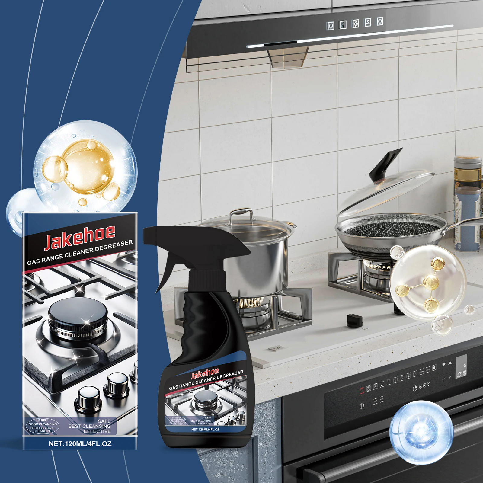 Jakehoe Stove Cleaning Products Effective Clean Cooking Stove Mild Liquid For Cleaning Ovens