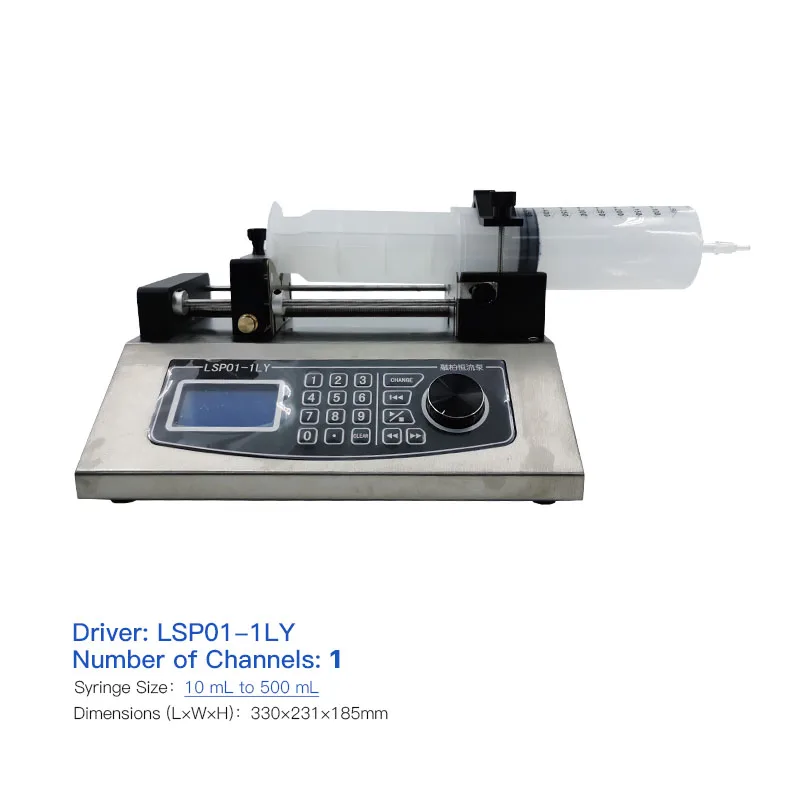 LSP01-1LY Large-flow injection pump, syringe up to 500ml, multiple operating modes, storage and operating parameters