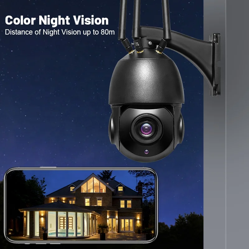 8MP IP Color Hight Vision Camera Outdoor Wireless IP Speed Dome Security Wifi CCTV PTZ Camera Video 4K Full HD