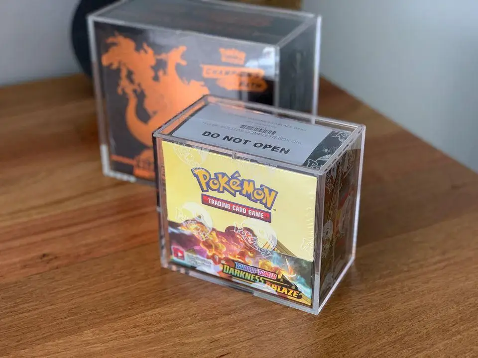 Premium UV Protection Pokemon  Elite Trainer Box Magnetic Acrylic Display Case ETB Protector with LED Base