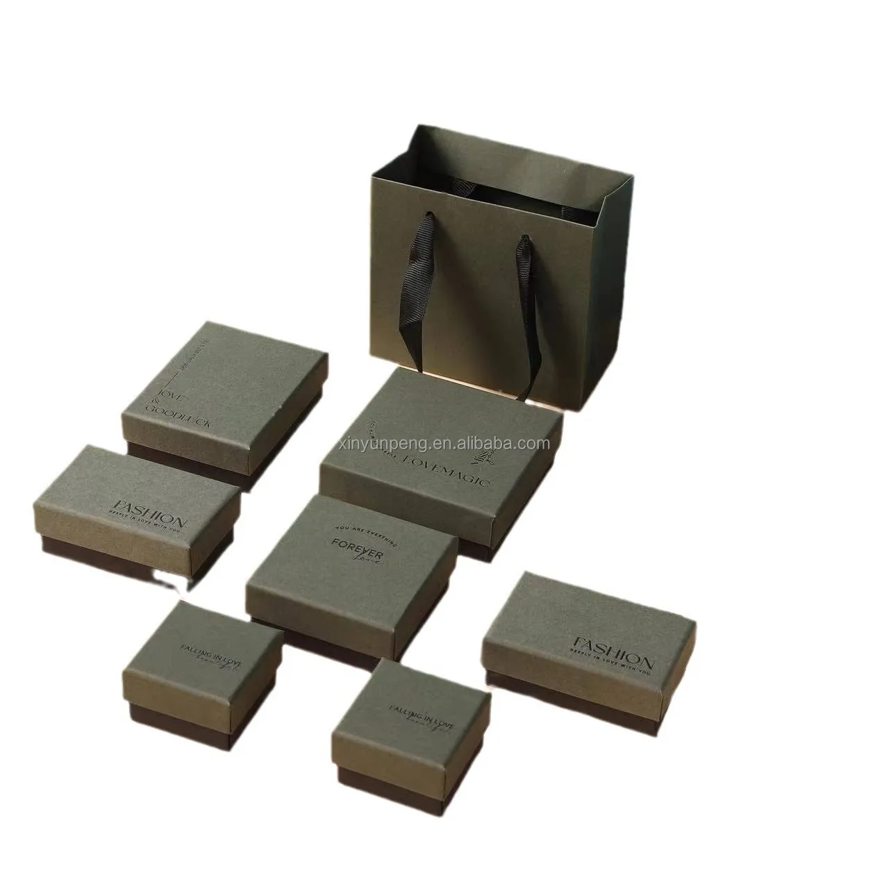 Yunpeng spot wholesale Tiandi cover jewelry box ring necklace packaging printing box custom your LOGO jewelry packaging box