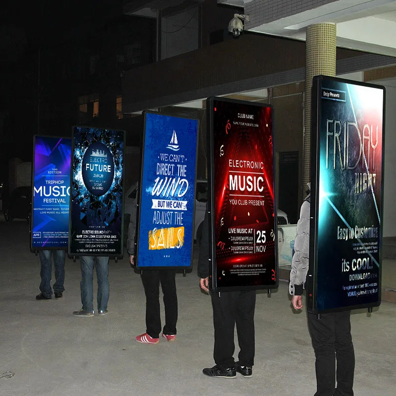 High quality LED wallking backpack light box billboard with new model Advertising LED Screen