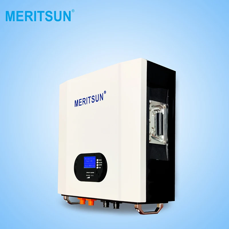 Patented Technologies MERITSUN power storage battery Hybrid Grid 48V LiFePO4 Lithium ion Battery 10KWh Solar System