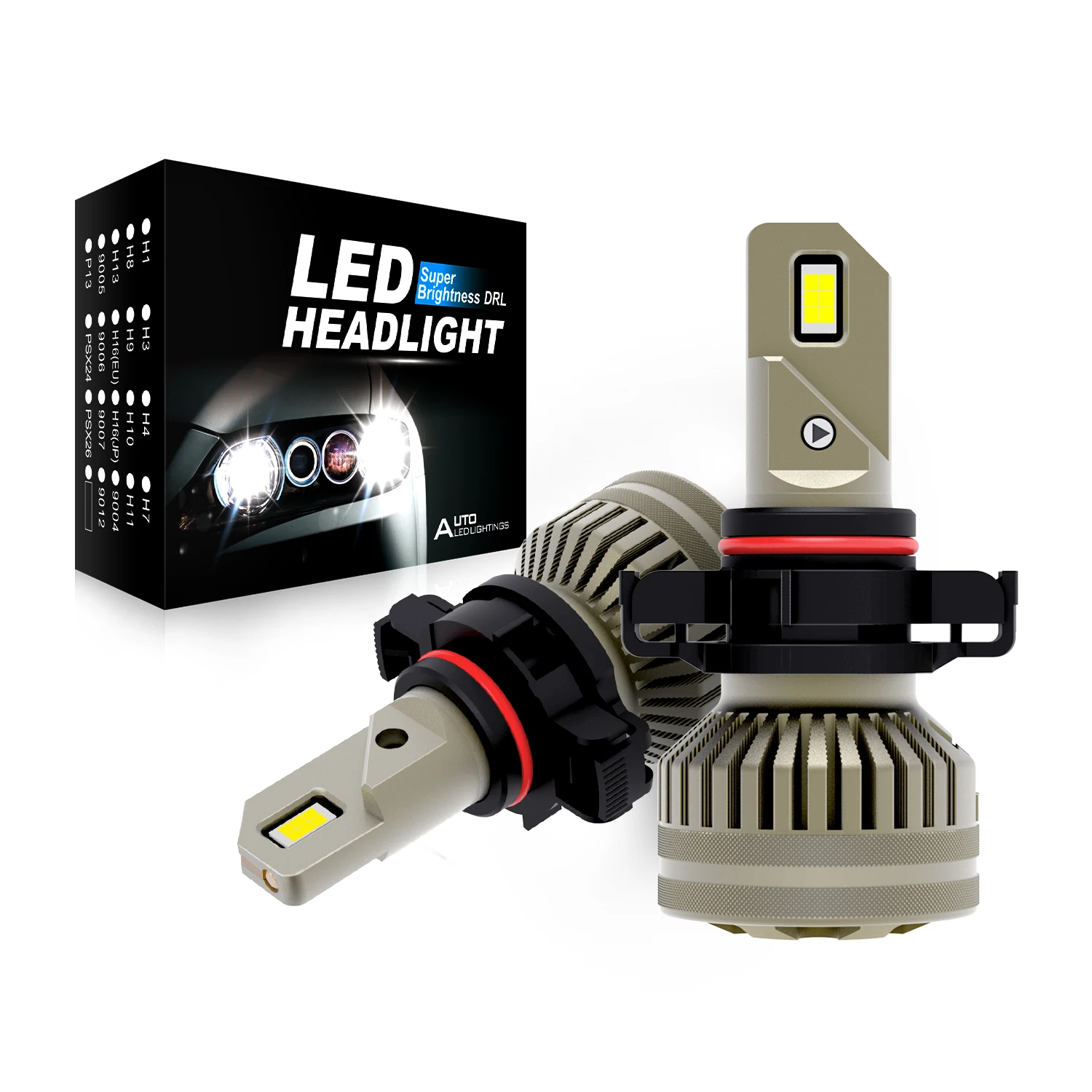 Led Headlight 9005 9006 PSX24 P13 High Lumen 20000LM Automotive Canbus Led Bulb 100w LED Headlight