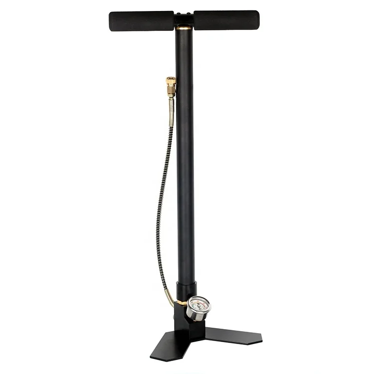 Stainless Steel Foldable air stirrup 4 stage hand compressor 4500psi 300bar high pressure pump pcp air pump for airrifle