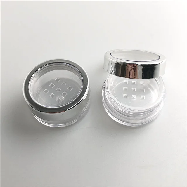 3.5 plastic jar with window  face powder makeup body glitter 3g 5g 10g 15g round nail glitter pot