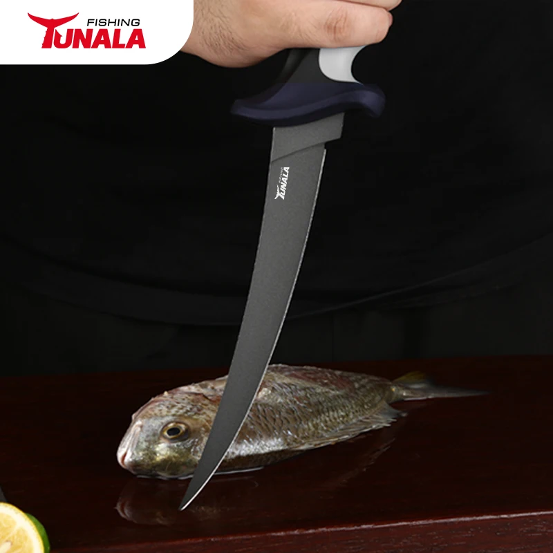 Customized OEM/ODM high quality fishing fillet knife with PP+TPR  handle fishing knife fish fillet knife for fishing