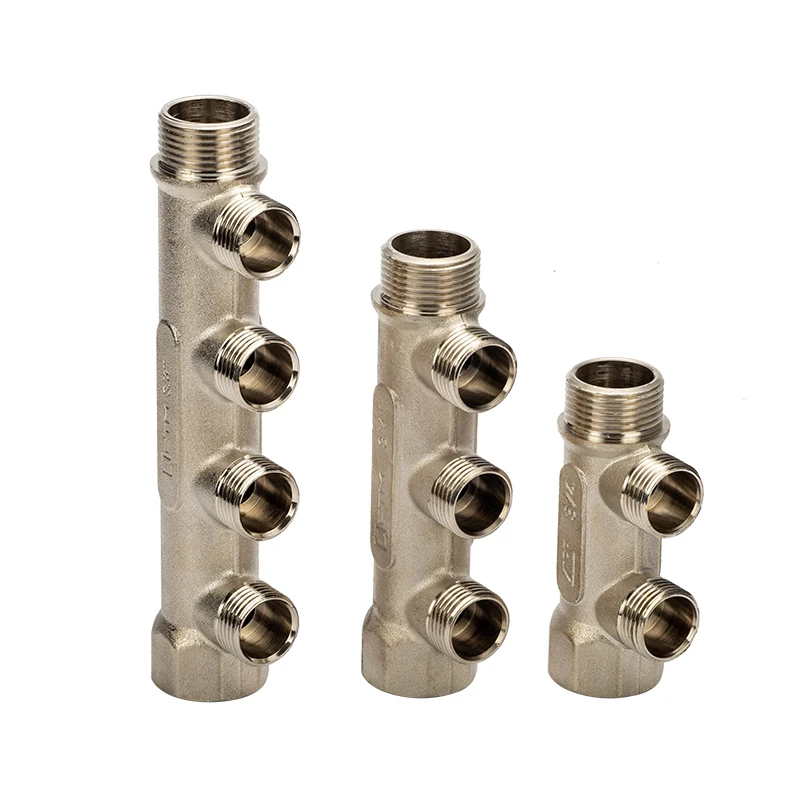 1/2 to 2 Inch Corrosion-Resistant Brass Manifolds with Multiple Ports 2-4 ports