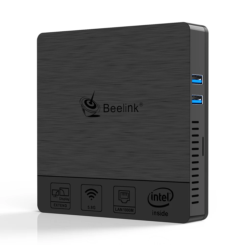 Новый Beelink BT4 Mini PC Int Atom X5-Z8500 Win10 4G64G Dual WIFI BT4.0 1000M LAN USB3.0 поддержка 4K