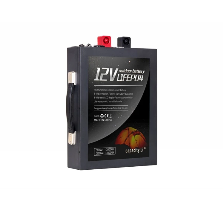 
12V 100ah lifepo4 battery pack Rechargeable Battery Inverter 12v to 220V AC350W with Bms For RV Solar and Engine Boat 