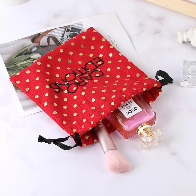 Custom Logo Small Drawstring Pouch Draw String Dust Clothing Bag Reusable Eco Cotton Promotional Drawstring Gift Packing Bag