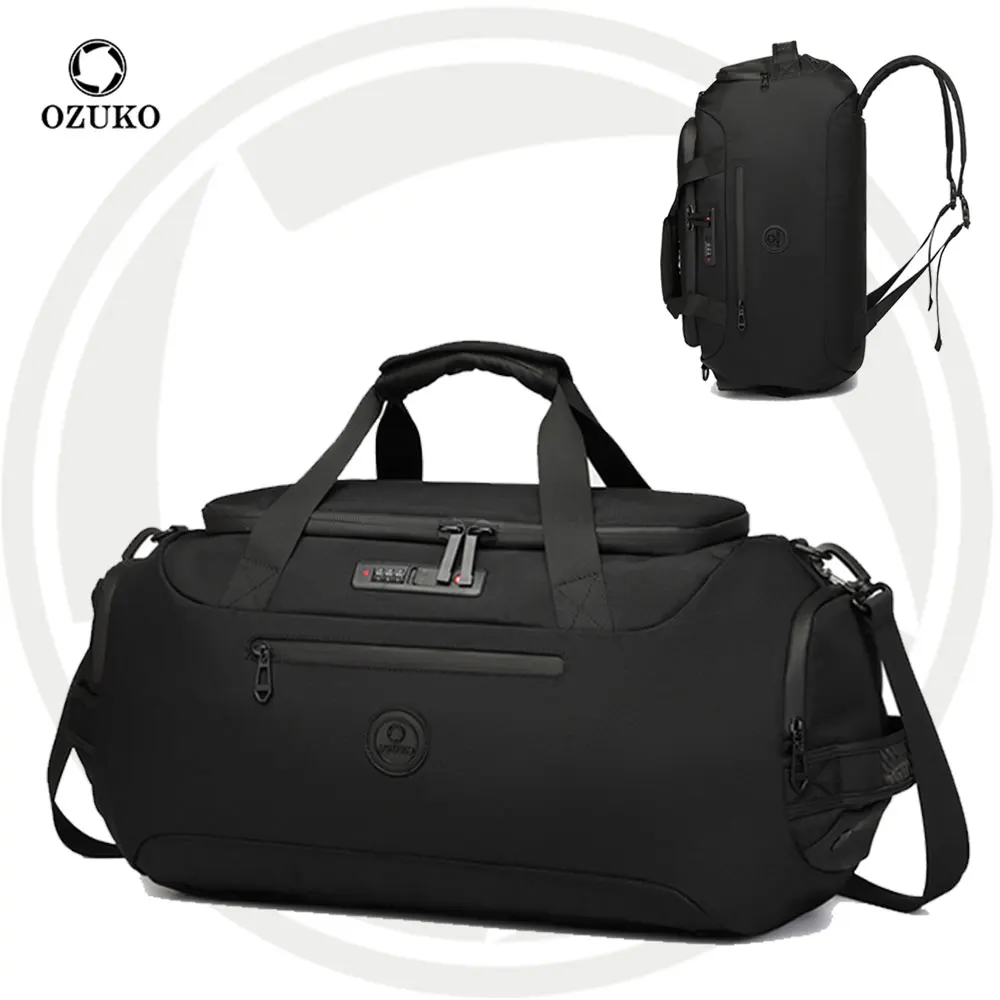 Ozuko 9651 Mens Weekender Travel Bag Garment Sport Backpack Gym Designer Duffle Bag Custom Waterproof Luggages Travel Bag