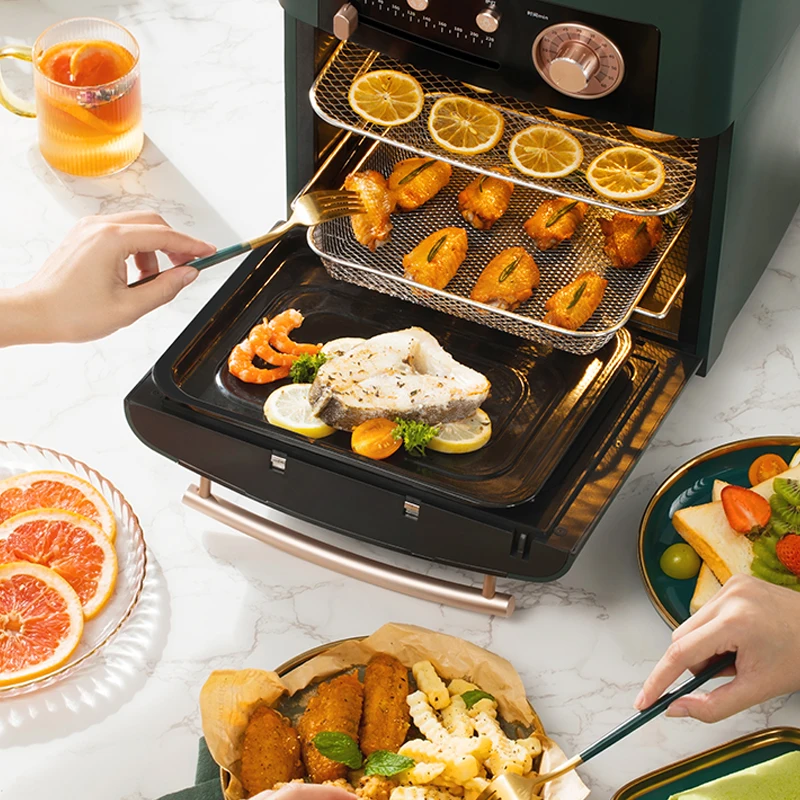 2024 New Design Multifunctional Airfrier Air Fryer Oven Cooker Retro 15L Air Fryer Oven Integrated Machine Air Fryer For Kitchen